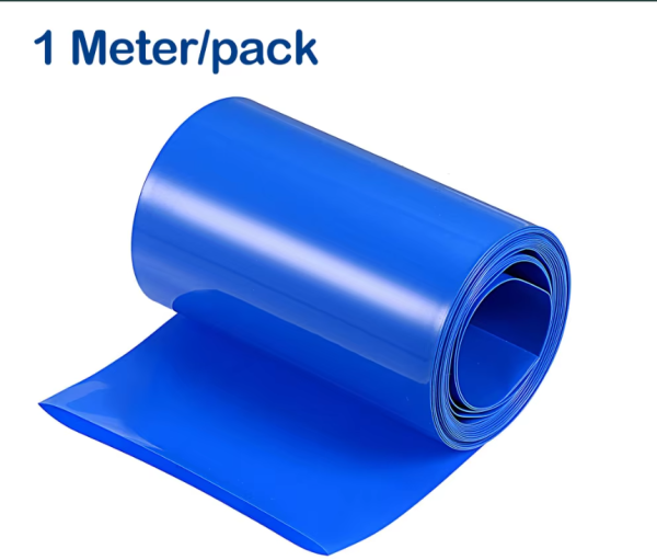 Blue Heat Shrink Tube 300mm Width x 1 Meter Length - PVC Insulation for Lithium-Ion Batteries - Image 3